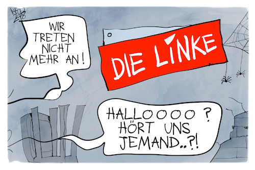 Cartoon: Die Linke (medium) by Kostas Koufogiorgos tagged karikatur,koufogiorgos,linke,vorsitz,desinteresse,karikatur,koufogiorgos,linke,vorsitz,desinteresse