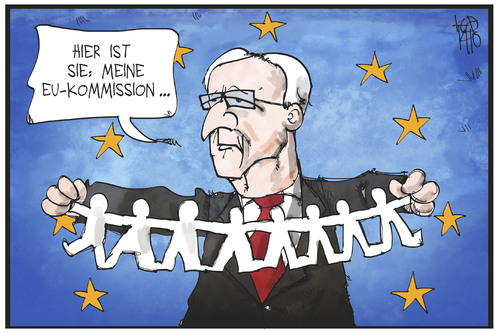 Cartoon: Die neu EU-Kommission (medium) by Kostas Koufogiorgos tagged karikatur,koufogiorgos,illustration,cartoon,juncker,eu,europa,kommission,basteln,politik,karikatur,koufogiorgos,illustration,cartoon,juncker,eu,europa,kommission,basteln,politik