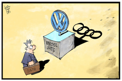 Cartoon: Dieselgate (medium) by Kostas Koufogiorgos tagged karikatur,koufogiorgos,illustration,cartoon,diesekgate,vw,volkswagen,audi,schatten,betrug,schummelsoftware,automobil,wirtschaft,autobauer,abgasskandal,karikatur,koufogiorgos,illustration,cartoon,diesekgate,vw,volkswagen,audi,schatten,betrug,schummelsoftware,automobil,wirtschaft,autobauer,abgasskandal