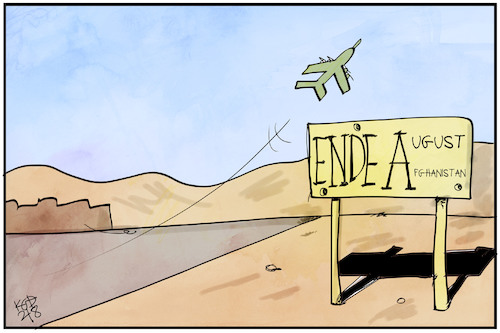 Cartoon: Ende Afghanistan (medium) by Kostas Koufogiorgos tagged karikatur,koufogiorgos,illustration,cartoon,afghanistan,august,evakuierung,flugzeug,luftwaffe,karikatur,koufogiorgos,illustration,cartoon,afghanistan,august,evakuierung,flugzeug,luftwaffe