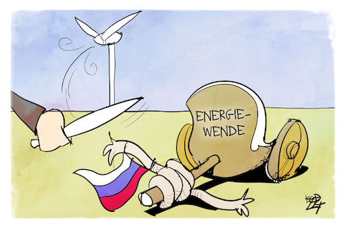 Cartoon: Energiewende (medium) by Kostas Koufogiorgos tagged karikatur,koufogiorgos,windrad,energiewende,energie,russland,embargo,sanktionen,karikatur,koufogiorgos,windrad,energiewende,energie,russland,embargo,sanktionen