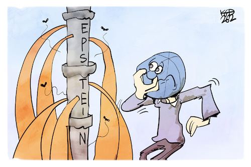 Cartoon: Epstein-Files (medium) by Kostas Koufogiorgos tagged karikatur,koufogiorgos,epstein,files,schmutz,abwasser,erde,gestank,karikatur,koufogiorgos,epstein,files,schmutz,abwasser,erde,gestank