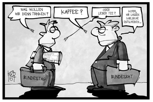 Cartoon: Erbschaftssteuer (medium) by Kostas Koufogiorgos tagged karikatur,koufogiorgos,illustration,cartoon,karlsruhe,bvg,verfassungsgericht,bundestag,bundesrat,entscheidung,erbschaftssteuer,gesetz,politik,karikatur,koufogiorgos,illustration,cartoon,karlsruhe,bvg,verfassungsgericht,bundestag,bundesrat,entscheidung,erbschaftssteuer,gesetz,politik