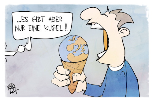 Cartoon: Erdüberlastungstag (medium) by Kostas Koufogiorgos tagged karikatur,koufogiorgos,erdüberlastungstag,erde,kugel,eis,natur,globus,klimakrise,klimakatastrophe,karikatur,koufogiorgos,erdüberlastungstag,erde,kugel,eis,natur,globus,klimakrise,klimakatastrophe