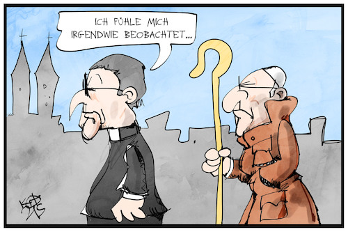 Cartoon: Erzbistum Köln (medium) by Kostas Koufogiorgos tagged karikatur,koufogiorgos,illustration,cartoon,papst,woelki,erzbistum,koeln,kontrolle,kindesmissbrauch,karikatur,koufogiorgos,illustration,cartoon,papst,woelki,erzbistum,koeln,kontrolle,kindesmissbrauch