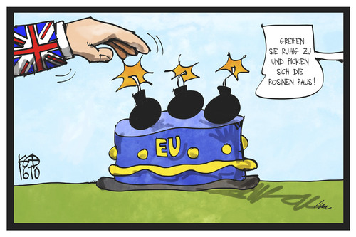 Cartoon: EU-Gipfel (medium) by Kostas Koufogiorgos tagged explosiv,bombe,austritt,rosinenpickerei,torte,grossbritannien,brexit,gipfel,europa,eu,cartoon,illustration,koufogiorgos,karikatur,karikatur,koufogiorgos,illustration,cartoon,eu,europa,gipfel,brexit,grossbritannien,torte,bombe,explosiv,rosinenpickerei,austritt