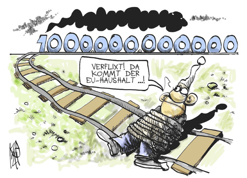 Cartoon: EU-Haushalt (medium) by Kostas Koufogiorgos tagged eu,europa,haushalt,wirtschaft,michel,zug,billion,geld,karikatur,kostas,koufogiorgos,eu,europa,haushalt,wirtschaft,michel,zug,billion,geld,karikatur,kostas,koufogiorgos