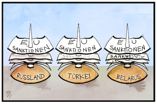 Cartoon: EU-Sanktionen (medium) by Kostas Koufogiorgos tagged karikatur,koufogiorgos,illustration,cartoon,belarus,eu,sanktionen,makulatur,tuerkei,russland,papiertiger,karikatur,koufogiorgos,illustration,cartoon,belarus,eu,sanktionen,makulatur,tuerkei,russland,papiertiger