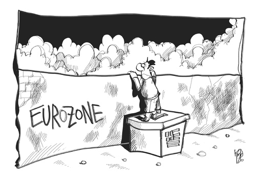 Cartoon: Eurozone (medium) by Kostas Koufogiorgos tagged griechenland,wahl,eurozone,europa,schulden,krise,neuwahl,wirtschaft,karikatur,kostas,koufogiorgos,griechenland,wahl,eurozone,europa,schulden,krise