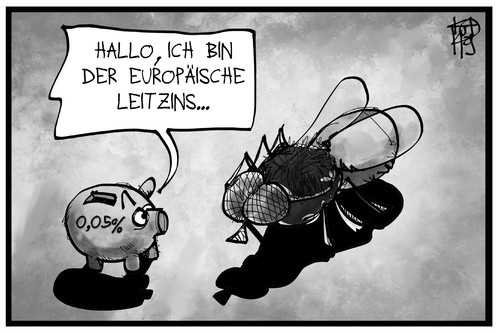 Cartoon: EZB-Leitzins (medium) by Kostas Koufogiorgos tagged karikatur,koufogiorgos,illustration,cartoon,ezb,leitzins,sparschwein,geld,wirtschaft,europa,euro,fliege,klein,gross,politik,bank,karikatur,koufogiorgos,illustration,cartoon,ezb,leitzins,sparschwein,geld,wirtschaft,europa,euro,fliege,klein,gross,politik,bank