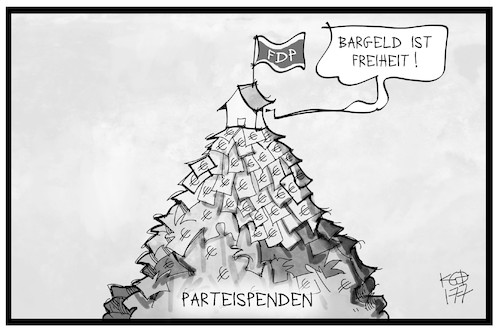 Cartoon: FDP-Parteispende (medium) by Kostas Koufogiorgos tagged karikatur,koufogiorgos,illustration,cartoon,parteispenden,geld,berg,bargeld,freiheit,liberale,partei,fdp,karikatur,koufogiorgos,illustration,cartoon,parteispenden,geld,berg,bargeld,freiheit,liberale,partei,fdp