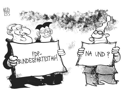 Cartoon: FDP (medium) by Kostas Koufogiorgos tagged fdp,partei,parteitag,brüderle,rösler,michel,wahlkampf,karikatur,kostas,koufogiorgos,fdp,partei,parteitag,brüderle,rösler,michel,wahlkampf,karikatur,kostas,koufogiorgos