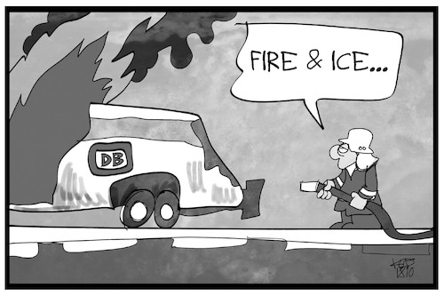 Feuer in einem ICE