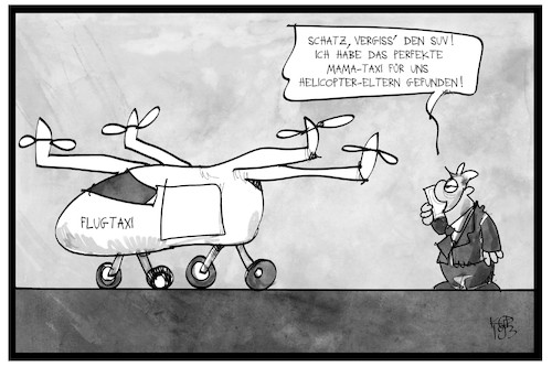 Cartoon: Flugtaxis (medium) by Kostas Koufogiorgos tagged karikatur,koufogiorgos,illustration,cartoon,helicopter,eltern,mama,taxi,suv,flugtaxi,mobilität,fliegen,karikatur,koufogiorgos,illustration,cartoon,helicopter,eltern,mama,taxi,suv,flugtaxi,mobilität,fliegen