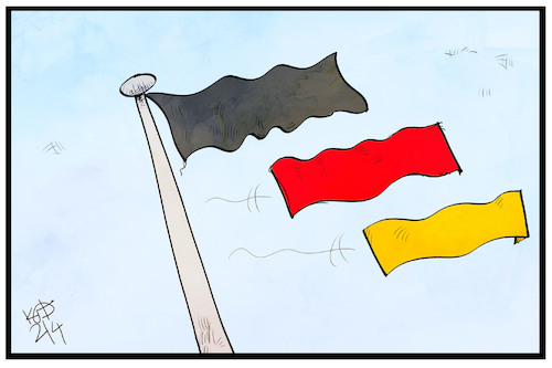 Cartoon: Föderalismus (medium) by Kostas Koufogiorgos tagged karikatur,koufogiorgos,illustration,cartoon,foederalismus,fahne,flagge,aufloesung,deutschland,regierung,karikatur,koufogiorgos,illustration,cartoon,foederalismus,fahne,flagge,aufloesung,deutschland,regierung