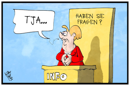 Cartoon: Fragen an Merkel (medium) by Kostas Koufogiorgos tagged karikatur,koufogiorgos,illustration,cartoon,merkel,fragestunde,information,bundeskanzlerin,demokratie,plenum,bundestag,karikatur,koufogiorgos,illustration,cartoon,merkel,fragestunde,information,bundeskanzlerin,demokratie,plenum,bundestag