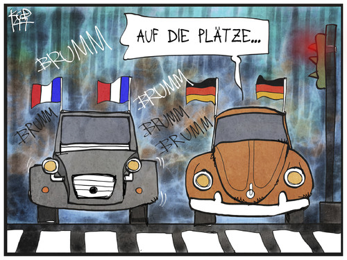 Frankreich Gegen Deutschland Von Kostas Koufogiorgos Sport Cartoon Toonpool