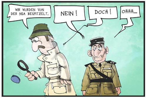 Cartoon: Frankreich und die NSA (medium) by Kostas Koufogiorgos tagged karikatur,koufogiorgos,illustration,cartoon,nsa,frankreich,clouseau,funes,sellers,polizei,spionage,kommissar,detektiv,aufklärung,affäre,usa,skandal,politik,karikatur,koufogiorgos,illustration,cartoon,nsa,frankreich,clouseau,funes,sellers,polizei,spionage,kommissar,detektiv,aufklärung,affäre,usa,skandal,politik