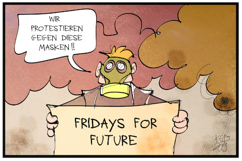 Cartoon: Fridays for Future (medium) by Kostas Koufogiorgos tagged karikatur,koufogiorgos,illustration,cartoon,fridays,for,future,maske,demonstration,atemschutzmaske,umwelt,protest,klimawandel,karikatur,koufogiorgos,illustration,cartoon,fridays,for,future,maske,demonstration,atemschutzmaske,umwelt,protest,klimawandel