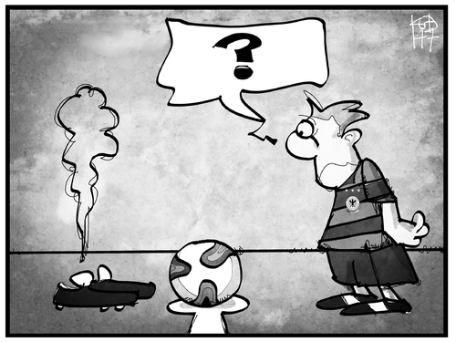 Cartoon: Fußball-WM (medium) by Kostas Koufogiorgos tagged celacao,wm,fussball,deutschland,brasilien,cartoon,illustration,koufogiorgos,karikatur,gegner,gegenspieler,dfb,spieler,sport,weltmeisterschaft,karikatur,koufogiorgos,illustration,cartoon,brasilien,deutschland,fussball,wm,celacao,gegner,gegenspieler,dfb,spieler,sport,weltmeisterschaft