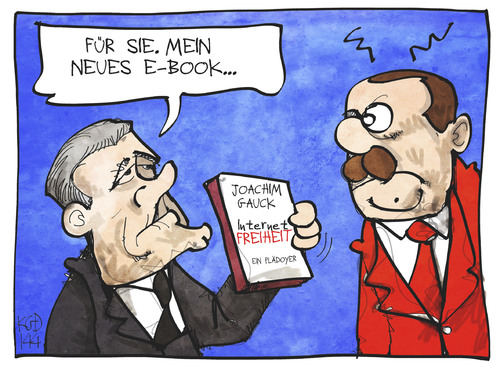 Cartoon: Gauck und Erdogan (medium) by Kostas Koufogiorgos tagged karikatur,koufogiorgos,cartoon,illustration,gauck,erdogan,ebook,buch,freiheit,internet,türkei,staatsbesuch,bundespräsident,politik,karikatur,koufogiorgos,cartoon,illustration,gauck,erdogan,ebook,buch,freiheit,internet,türkei,staatsbesuch,bundespräsident,politik