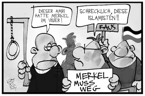 Cartoon: Gefährliche Extremisten (medium) by Kostas Koufogiorgos tagged karikatur,koufogiorgos,illustration,cartoon,extremismus,islamismus,rechtsextremismus,amri,merkel,attentat,neonazi,karikatur,koufogiorgos,illustration,cartoon,extremismus,islamismus,rechtsextremismus,amri,merkel,attentat,neonazi