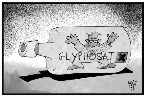 Cartoon: Glyphosat (medium) by Kostas Koufogiorgos tagged karikatur,koufogiorgos,illustration,cartoon,glyphosat,eu,flasche,gift,umwelt,pflanzenschutzmittel,gefangen,eingeschlossen,karikatur,koufogiorgos,illustration,cartoon,glyphosat,eu,flasche,gift,umwelt,pflanzenschutzmittel,gefangen,eingeschlossen