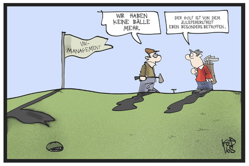 Golf Produktion Von Kostas Koufogiorgos Wirtschaft Cartoon Toonpool