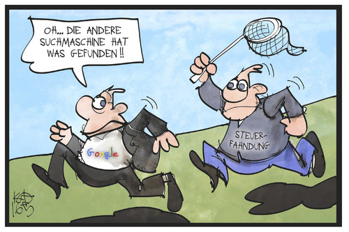 Cartoon: Google wird durchsucht (medium) by Kostas Koufogiorgos tagged karikatur,koufogiorgos,illustration,cartoon,google,suchmaschine,konzern,steuerfahndung,wirtschaft,unternehmen,internet,flucht,ermittlung,frankreich,karikatur,koufogiorgos,illustration,cartoon,google,suchmaschine,konzern,steuerfahndung,wirtschaft,unternehmen,internet,flucht,ermittlung,frankreich