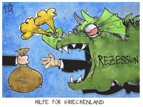 Cartoon: Griechenland-Hilfen (medium) by Kostas Koufogiorgos tagged karikatur,koufogiorgos,cartoon,illustration,griechenland,hilfe,troika,eu,europa,rettungspaket,drache,rezession,wirtschaft,geld,kredit,geldsack,euro,ezb,iwf,karikatur,koufogiorgos,cartoon,illustration,griechenland,hilfe,troika,eu,europa,rettungspaket,drache,rezession,wirtschaft,geld,kredit,geldsack,euro,ezb,iwf