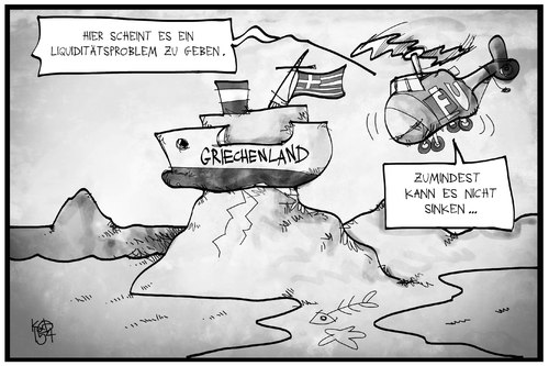 Cartoon: Griechenland (medium) by Kostas Koufogiorgos tagged karikatur,koufogiorgos,illustration,cartoon,griechenland,schiff,liquidität,flüssig,wirtschaft,meer,trocken,ertrinken,berg,europa,rettung,hubschrauber,hilfe,politik,karikatur,koufogiorgos,illustration,cartoon,griechenland,schiff,liquidität,flüssig,wirtschaft,meer,trocken,ertrinken,berg,europa,rettung,hubschrauber,hilfe,politik