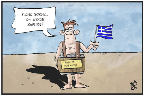 Cartoon: Griechenland (medium) by Kostas Koufogiorgos tagged karikatur,koufogiorgos,illustration,cartoon,griechenland,krise,wirtschaft,tonne,verkauf,geld,kredit,armut,politik,gläubiger,schuldendienst,grieche,karikatur,koufogiorgos,illustration,cartoon,griechenland,krise,wirtschaft,tonne,verkauf,geld,kredit,armut,politik,gläubiger,schuldendienst,grieche