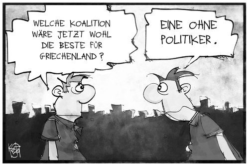 Cartoon: Griechenland (medium) by Kostas Koufogiorgos tagged karikatur,koufogiorgos,illustration,cartoon,griechenland,regierung,koalition,wahl,parlamentswahl,entscheidung,demokratie,politik,politiker,karikatur,koufogiorgos,illustration,cartoon,griechenland,regierung,koalition,wahl,parlamentswahl,entscheidung,demokratie,politik,politiker