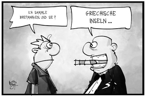 Cartoon: Griechische Inseln (medium) by Kostas Koufogiorgos tagged karikatur,koufogiorgos,illustration,cartoon,insel,griechenland,investor,reichtum,kapitalismus,privatisierung,schuldenkrise,sammeln,kaufen,briefmarken,wirtschaft,karikatur,koufogiorgos,illustration,cartoon,insel,griechenland,investor,reichtum,kapitalismus,privatisierung,schuldenkrise,sammeln,kaufen,briefmarken,wirtschaft