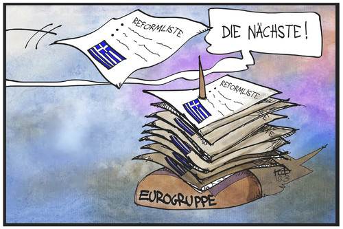 Cartoon: Griechische Reformliste (medium) by Kostas Koufogiorgos tagged karikatur,koufogiorgos,illustration,cartoon,reformen,reformliste,griechenland,papier,europa,eu,eurogruppe,spiess,ablage,politik,karikatur,koufogiorgos,illustration,cartoon,reformen,reformliste,griechenland,papier,europa,eu,eurogruppe,spiess,ablage,politik