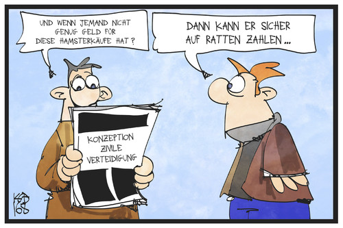 Cartoon: Hamsterkäufe auf Ratten-Zahlung (medium) by Kostas Koufogiorgos tagged die,bundesregierung,ruft,bevölkerung,zu,hamsterkäufen,auf,die,bundesregierung,ruft,bevölkerung,zu,hamsterkäufen,auf