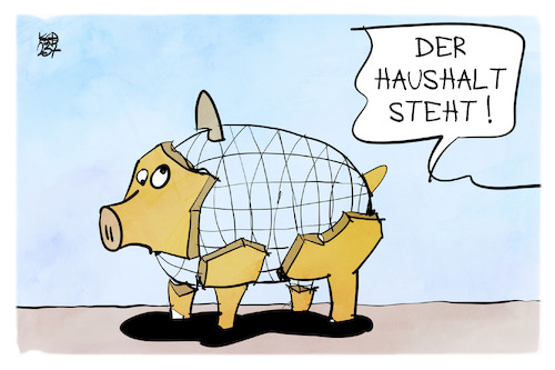 Cartoon: Haushalt 2024 (medium) by Kostas Koufogiorgos tagged karikatur,koufogiorgos,haushalt,sparschwein,steuergeld,karikatur,koufogiorgos,haushalt,sparschwein,steuergeld