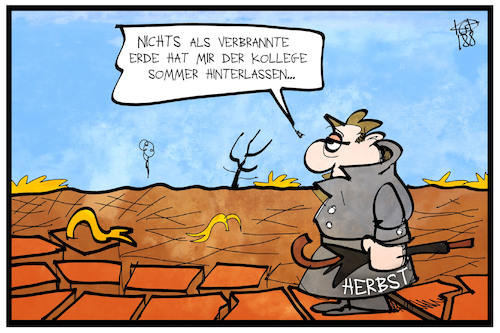 Herbstbeginn von Kostas Koufogiorgos | Natur Cartoon | TOONPOOL