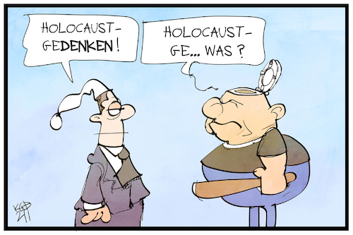 Cartoon: Holocaust-Gedenken (medium) by Kostas Koufogiorgos tagged karikatur,koufogiorgos,illustration,cartoon,rechtsextremismus,neonazi,denken,gehirn,dumm,geschichte,bildung,karikatur,koufogiorgos,illustration,cartoon,rechtsextremismus,neonazi,denken,gehirn,dumm,geschichte,bildung