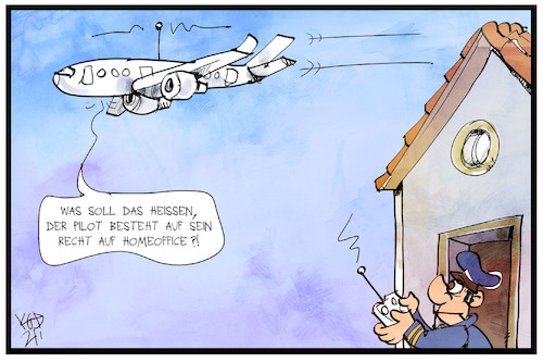 Cartoon: Homeoffice (medium) by Kostas Koufogiorgos tagged karikatur,koufogiorgos,illustration,cartoon,homeoffice,pilot,flugzeug,fernsteuerung,passagier,fernbedienung,arbeit,karikatur,koufogiorgos,illustration,cartoon,homeoffice,pilot,flugzeug,fernsteuerung,passagier,fernbedienung,arbeit