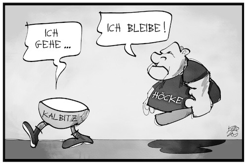 Cartoon: Kalbitz und Höcke (medium) by Kostas Koufogiorgos tagged karikatur,koufogiorgos,illustration,cartoon,kalbitz,afd,höcke,neonazi,extremismus,rechtsextremismus,partei,karikatur,koufogiorgos,illustration,cartoon,kalbitz,afd,höcke,neonazi,extremismus,rechtsextremismus,partei