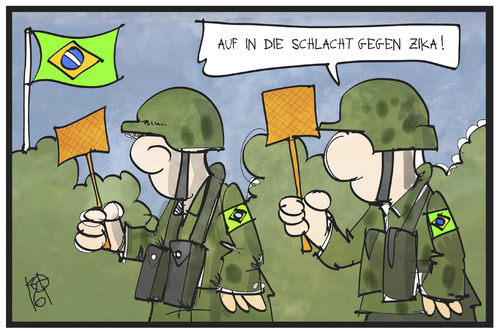 Cartoon: Kampf gegen Zika (medium) by Kostas Koufogiorgos tagged karikatur,koufogiorgos,illustration,cartoon,zika,virus,armee,militär,kampf,mücke,fliegenklatsche,insekt,krankheit,karikatur,koufogiorgos,illustration,cartoon,zika,virus,armee,militär,kampf,mücke,fliegenklatsche,insekt,krankheit