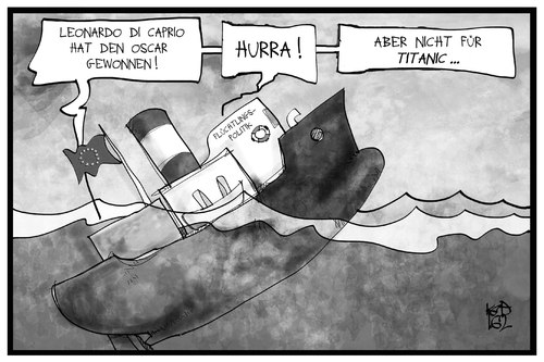 Cartoon: Kein Oscar für die Titanic (medium) by Kostas Koufogiorgos tagged karikatur,koufogiorgos,illustration,cartoon,titanic,film,oscar,leonardo,di,caprio,eu,europa,flüchtlingspolitik,schiff,untergang,preisverleihung,karikatur,koufogiorgos,illustration,cartoon,titanic,film,oscar,leonardo,di,caprio,eu,europa,flüchtlingspolitik,schiff,untergang,preisverleihung