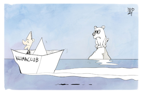 Cartoon: Klimaclub (medium) by Kostas Koufogiorgos tagged karikatur,koufogiorgos,klimaclub,scholz,eisbär,klima,umwelt,schiff,karikatur,koufogiorgos,klimaclub,scholz,eisbär,klima,umwelt,schiff