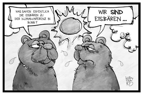 Cartoon: Klimakonferenz (medium) by Kostas Koufogiorgos tagged karikatur,koufogiorgos,illustration,cartoon,klima,konferenz,eisbär,braunbär,wetter,erderwärmung,co2,hitze,umwelt,karikatur,koufogiorgos,illustration,cartoon,klima,konferenz,eisbär,braunbär,wetter,erderwärmung,co2,hitze,umwelt