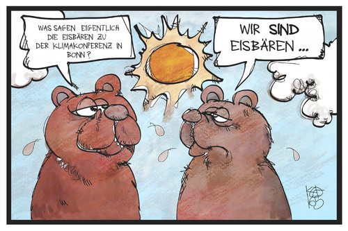 Cartoon: Klimakonferenz (medium) by Kostas Koufogiorgos tagged karikatur,koufogiorgos,illustration,cartoon,klima,konferenz,eisbär,braunbär,wetter,erderwärmung,co2,hitze,umwelt,karikatur,koufogiorgos,illustration,cartoon,klima,konferenz,eisbär,braunbär,wetter,erderwärmung,co2,hitze,umwelt