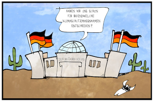 Cartoon: Klimaschutz (medium) by Kostas Koufogiorgos tagged karikatur,koufogiorgos,illustration,cartoon,klimaschutz,bundestag,reichstag,wueste,klimawandel,umwelt,politik,karikatur,koufogiorgos,illustration,cartoon,klimaschutz,bundestag,reichstag,wueste,klimawandel,umwelt,politik