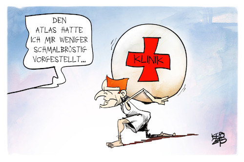 Klinik-Atlas von Kostas Koufogiorgos | Politik Cartoon | TOONPOOL