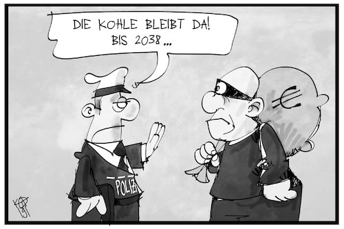 Cartoon: Kohleausstieg (medium) by Kostas Koufogiorgos tagged karikatur,koufogiorgos,illustration,cartoon,kohle,kohleausstieg,kohlekommission,energie,energiewende,geld,polizei,polizist,dieb,karikatur,koufogiorgos,illustration,cartoon,kohle,kohleausstieg,kohlekommission,energie,energiewende,geld,polizei,polizist,dieb