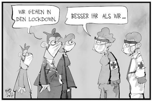 Cartoon: Krankenhaus-Lockdown (medium) by Kostas Koufogiorgos tagged karikatur,koufogiorgos,illustration,cartoon,lockdown,arzt,pflege,gesundheitssystem,michel,deutschland,pandemie,corona,covid,karikatur,koufogiorgos,illustration,cartoon,lockdown,arzt,pflege,gesundheitssystem,michel,deutschland,pandemie,corona,covid